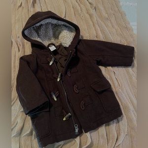 Boys Gap Hooded Wool Pea Coat size 12-18mo